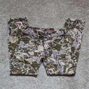 NWOT PILCRO Anthropologie Womens 26 The Wanderer Ankle Pant Olive Brown Glitter